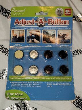 VINTAGE 8 PC ADJUST A BUTTON FOR MEN OR WOMEN NEW OLD STOCK